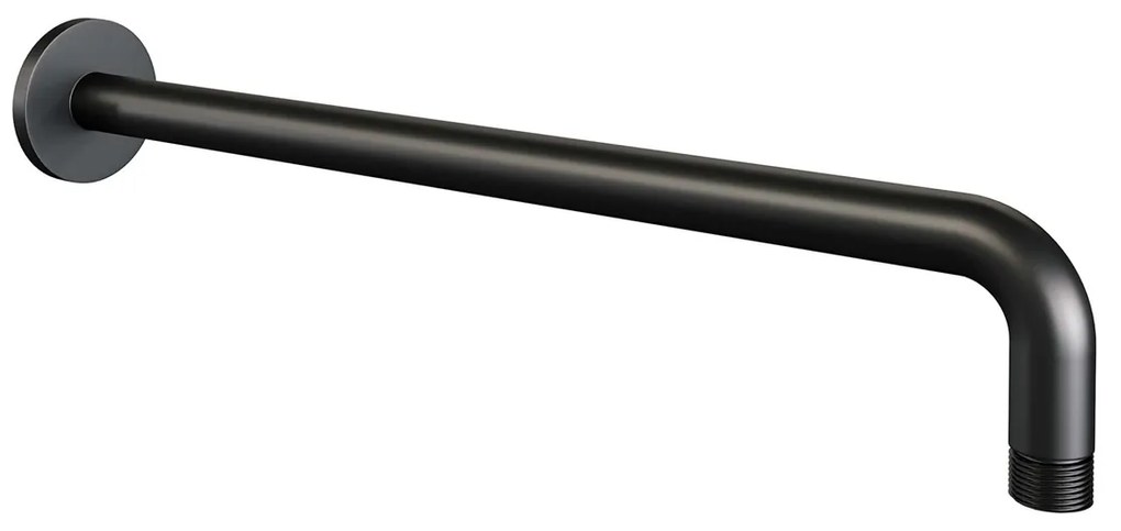 Brauer Stripe inbouw regendouche rond met 25cm hoofddouche, gebogen muurarm en staafhanddouche set 38 zwart mat