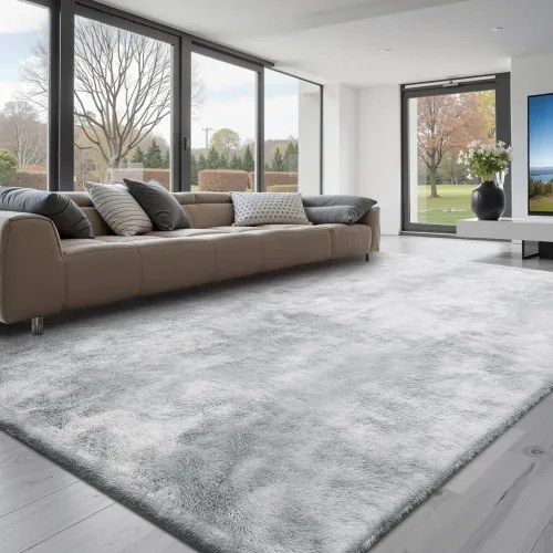 VEVOR hoogpolig tapijt, 2743x3658 mm, pluizig tapijt met drielaags materiaal, poolhoogte 35 mm, voor grote woonkamers, thuisbioscopen, loungeruimtes, pluisvrij en zacht, gemakkelijk te reinigen