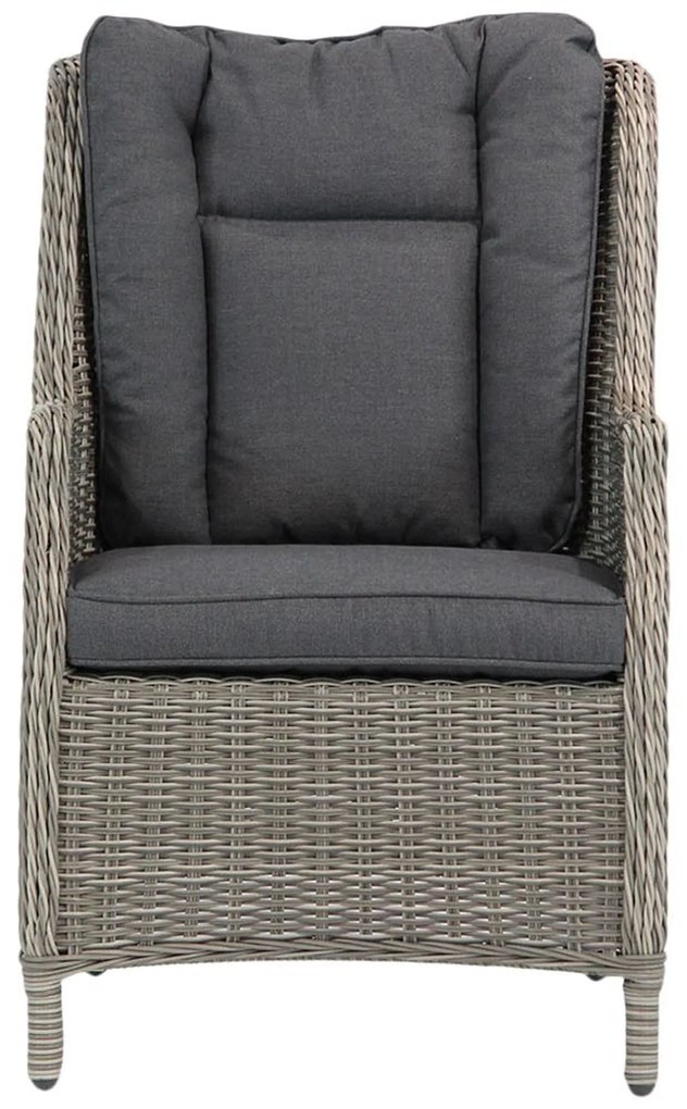 Tuinset 4 personen 155 cm Wicker Grijs Garden Collections Aberdeen/Young