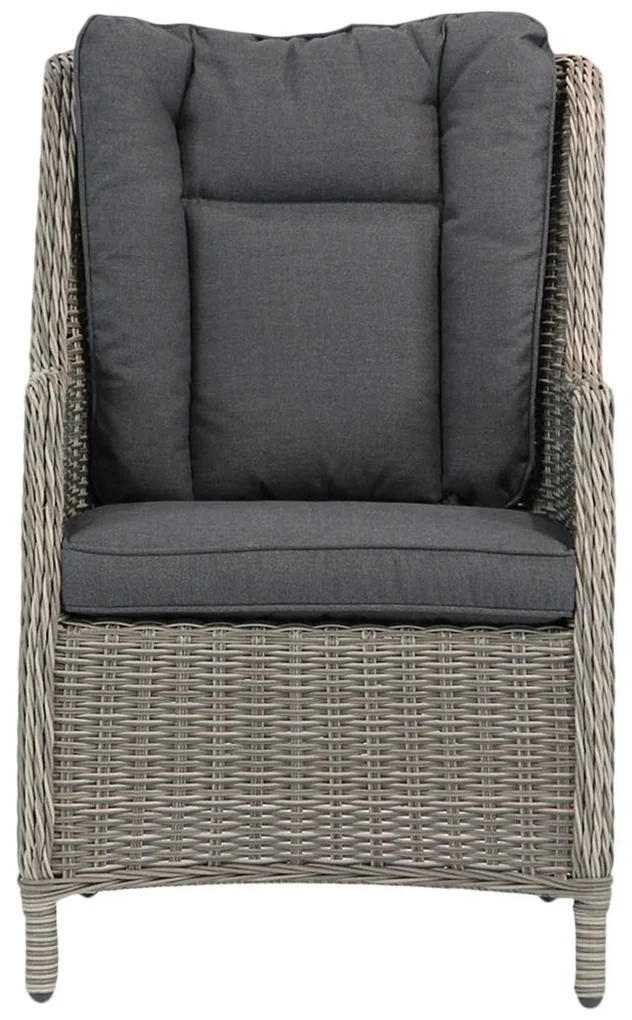Tuinset 6 personen 217 cm Wicker Grijs Garden Collections Aberdeen/Young