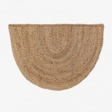 Halfronde Deurmat In Jute 60x40 Cm Fondreset Yute - Sklum