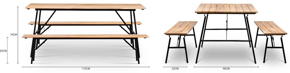 The Outsider Tuintafel Inklapbaar - Vernon - Acacia - 180x90 cm - Garden Interiors