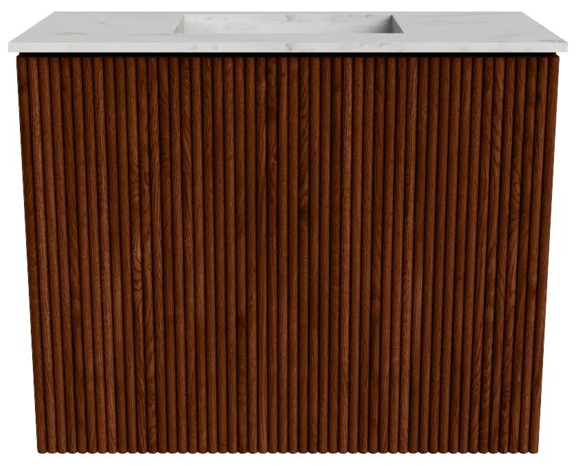 Mondiaz Joya DLux 50cm toiletmeubel ruby met wastafel faye midden zonder kraangat opalo