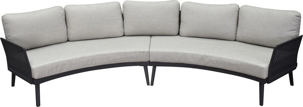 Primitivo hoek loungeset 2 delig antraciet aluminium