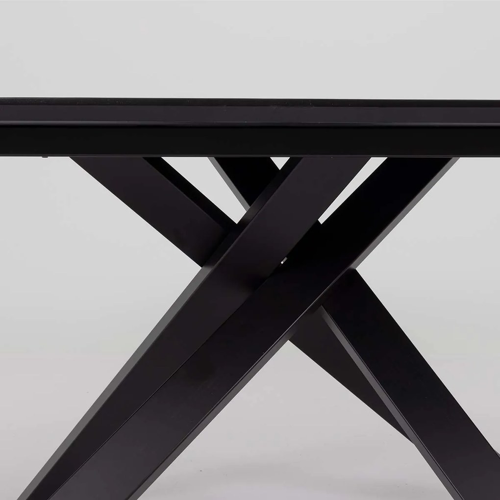 Tenzo Cox Design Eettafel Zwart Hout - 200 X 95cm.