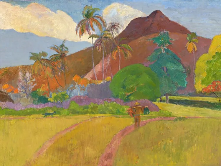 Kunstreproductie Bright Tahitian Landscape, Paul Gauguin