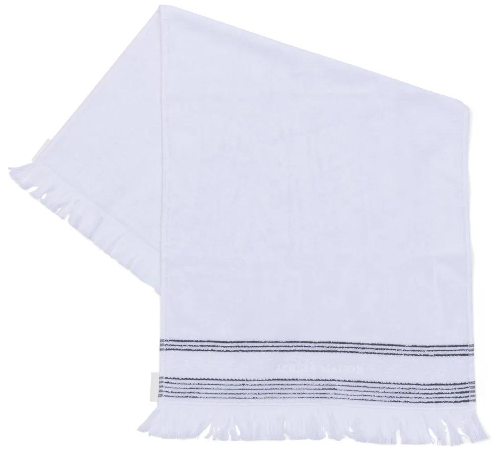 Rivièra Maison - Serene Towel white 100x50 - Kleur: wit