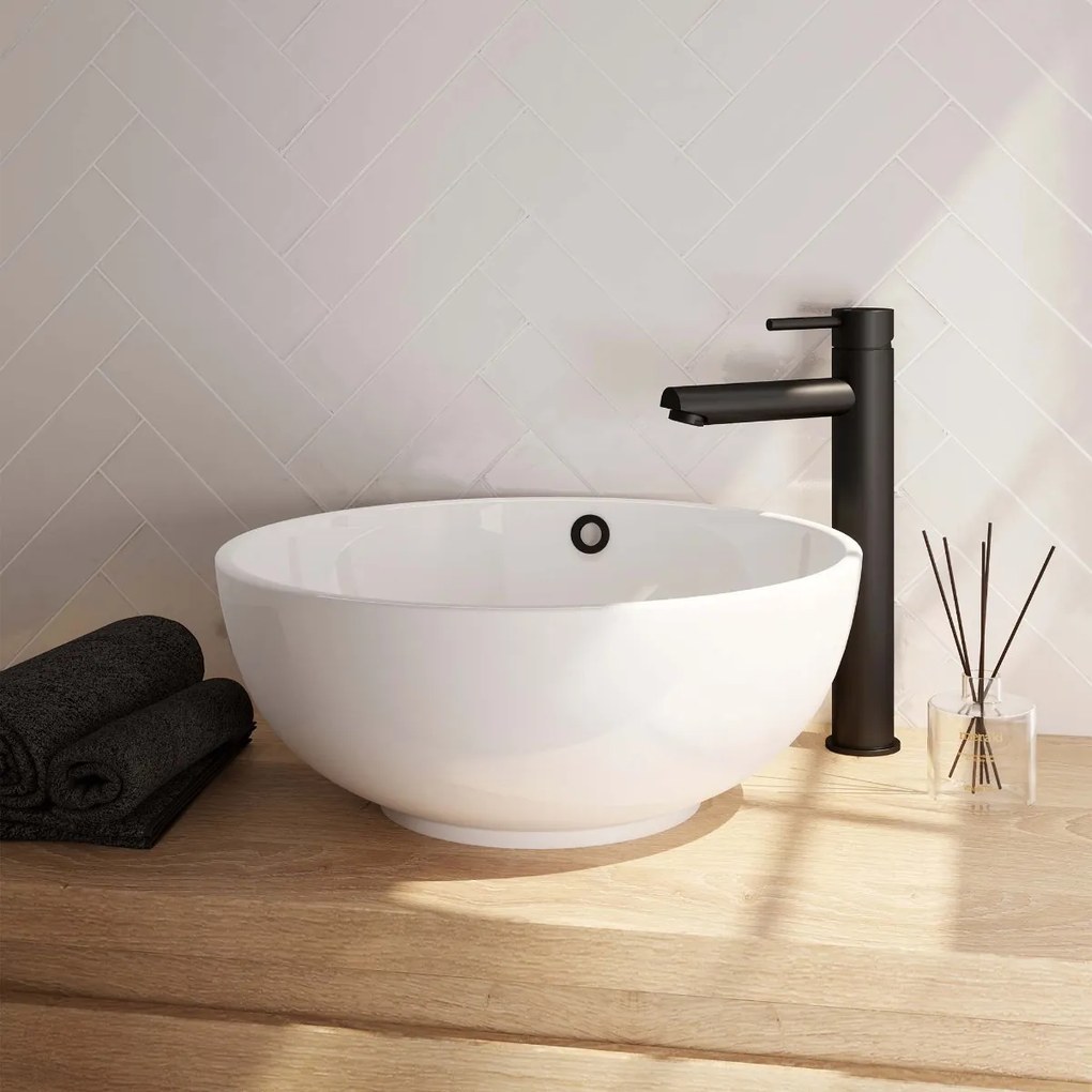 Brauer Black Edition ColdStart verhoogde wastafelkraan energy-saving model A zwart mat