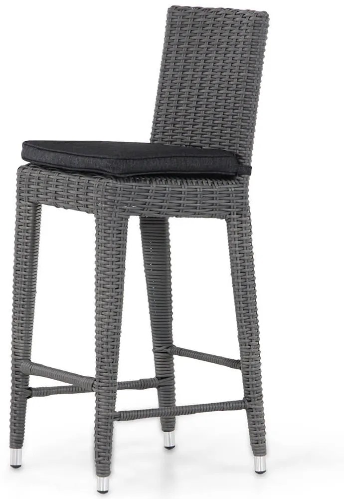 Garden Collections York Barchair Off Black Wicker Zwart