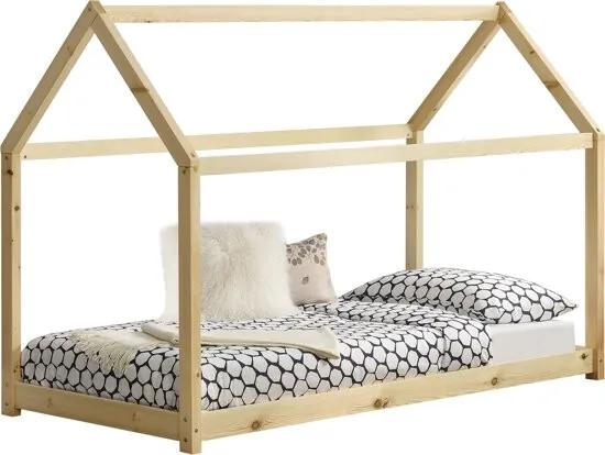 Kinderbed houten bed huisbed 200x90 houtlook