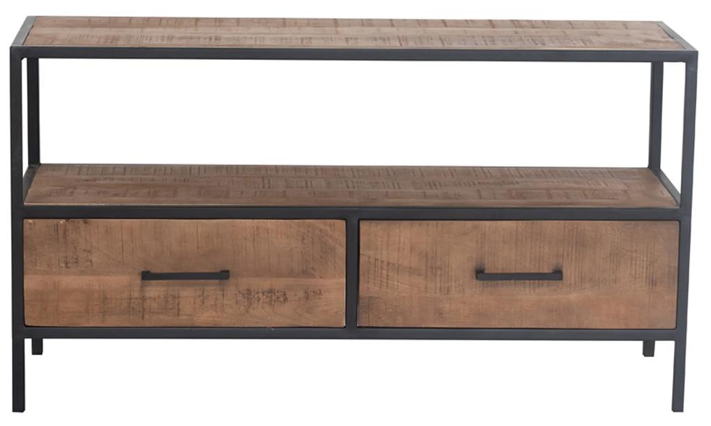 Tv-meubel Henk 110cm Mangohout  - Mango hout/Metaal - Giga Meubel - Industrieel & robuust