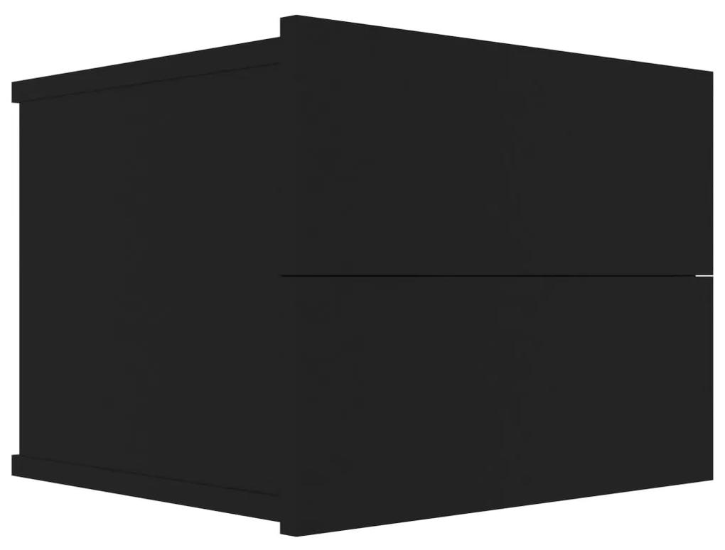 vidaXL Nachtkastje 40x30x30 cm spaanplaat zwart