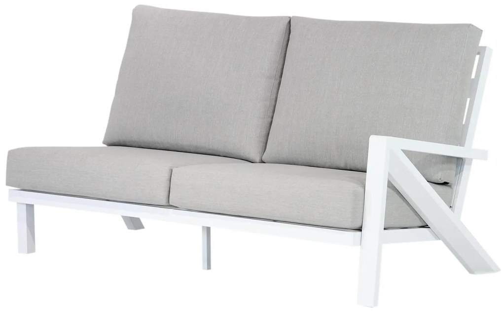 Hoek loungeset 6 personen Aluminium Wit  Santika Furniture Santika Cinta