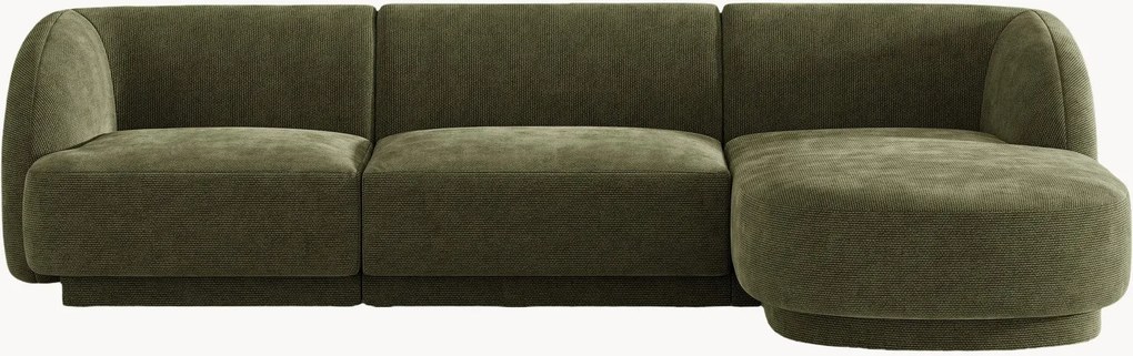 Chenille hoekbank Miley (4-zits)