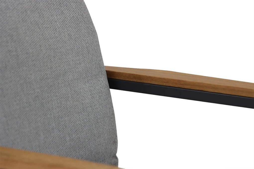 Tuinset Ronde Tuintafel 4 personen 120 cm Aluminium/rope Grijs Coco Ralph/Fabriano