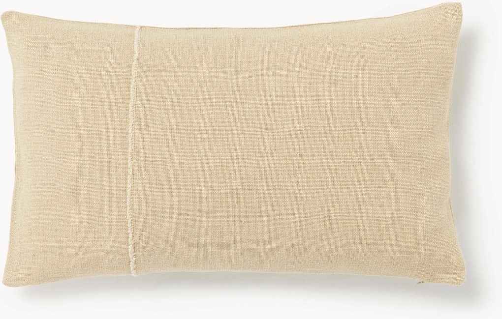 Handgeweven kussenhoes Terre met decoratieve naad