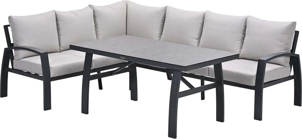 Garden Impressions Cameron lounge dining set 4-delig links incl stoel - desert sand