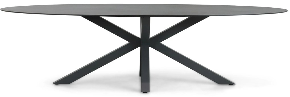 Dining Tuintafel ovaal 280 x 118 cm Grijs Santika Ellisse