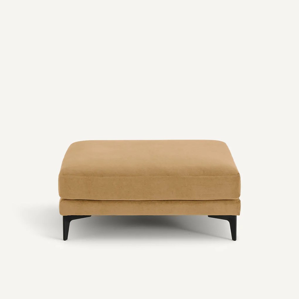 Voetensteun van stonewashed fluweel, MODERNISTE, ontwerp Emmanuel Gallina