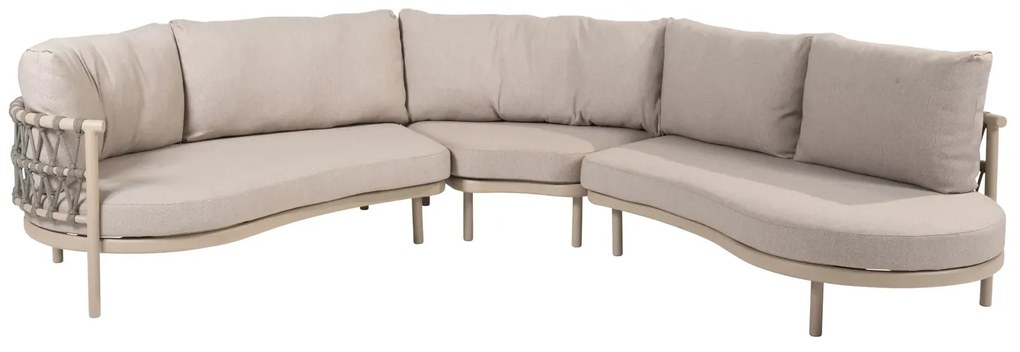 Taste by 4 Seasons Piacenza hoekbank latte SALE Loungebank beige weerbestendig