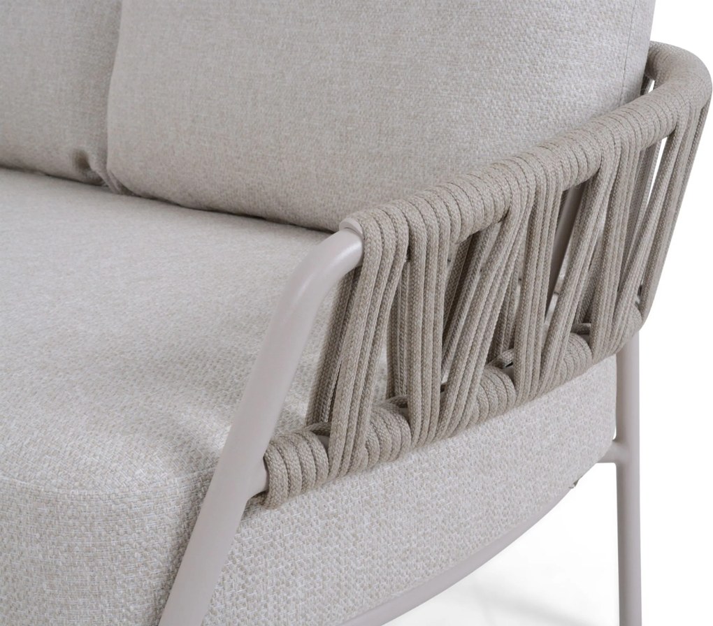4 Seasons Outdoor Seasons Calma . Seater Bench Left Arm LOFT Aluminium Taupe