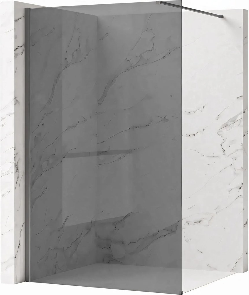 Walk-in douchewand Rea Flexi Grey / Titan 80