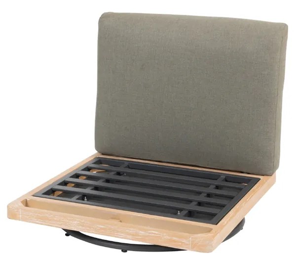 4 Seasons Outdoor Yara draaibare loungestoel met frame van RVS en geborsteld teak * Sale *    houtkleur weerbestendig