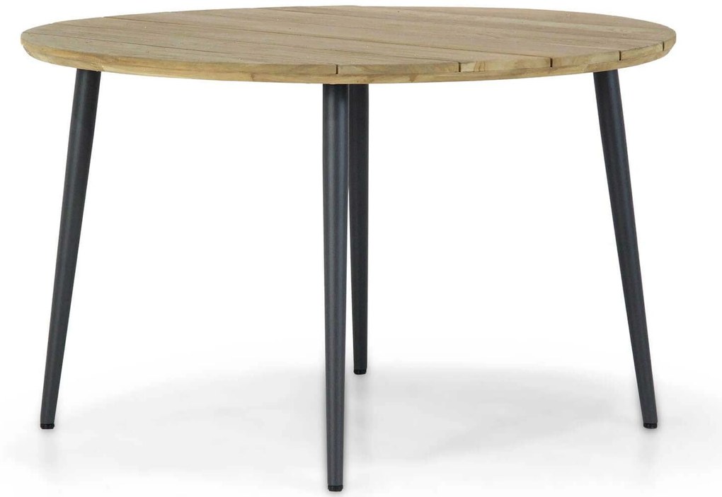 Tuinset Ronde Tuintafel 4 personen 130 cm Rope Grijs Santika Furniture Santika