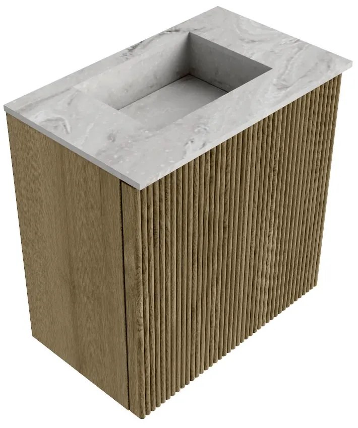 Mondiaz Joya DLux 40cm toiletmeubel dusk met wastafel faye midden zonder kraangat glace