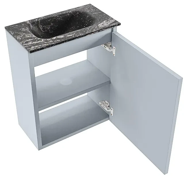 Mondiaz Ture DLux toiletmeubel 40cm clay met wastafel lava midden zonder kraangat