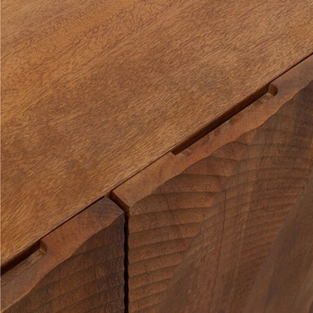 Houten Dressoir Met Houtsnijwerk - 177x45x75cm.
