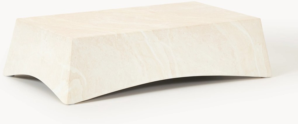 In- & outdoor salontafel Mohi met travertijn look, B 100 cm