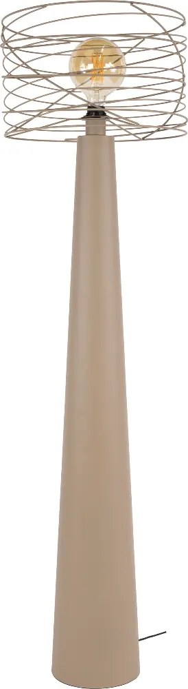 Vloerlamp Met Open Draadkap Beige