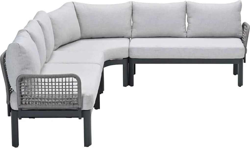 Garden Impressions Milan loungeset 5-delig - donker grijs
