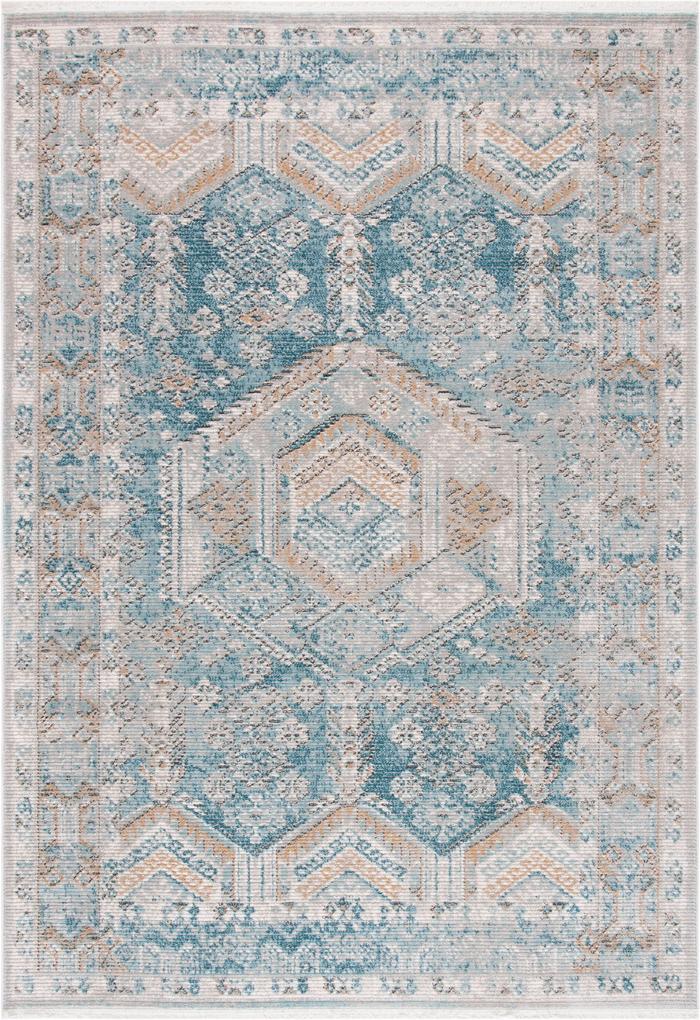 Safavieh | Vloerkleed Kit 160 x 230 cm blauw, goudkleurig vloerkleden polypropyleen vloerkleden & woontextiel vloerkleden
