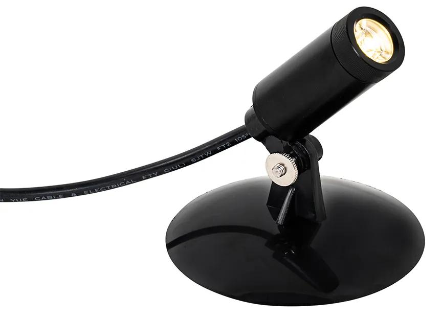 Buitenlamp Set van 4 prikspots zwart incl. LED IP65 solar oplaadbaar - Garly Modern IP65 Buitenverlichting