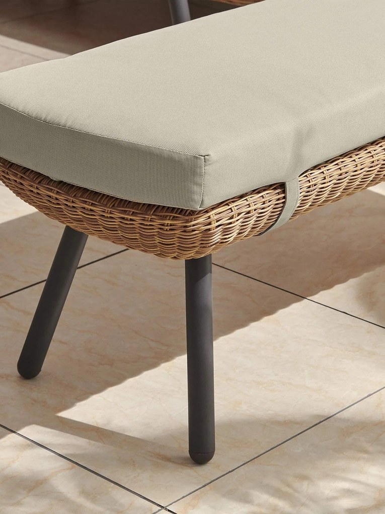 The Outsider Hoek Lounge Diningset - Jonah - Wicker - Naturel - The Outsider