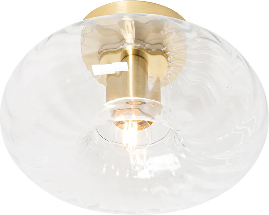 Smart plafondlamp goud met glas incl. Wifi P45 - Ayesha