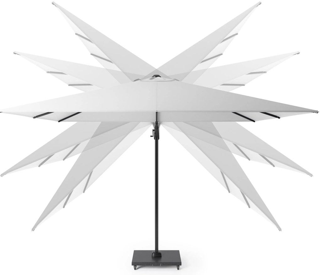 Platinum Challenger zweefparasol 2.6x3.5m T2 premium (excl. voet) faded black