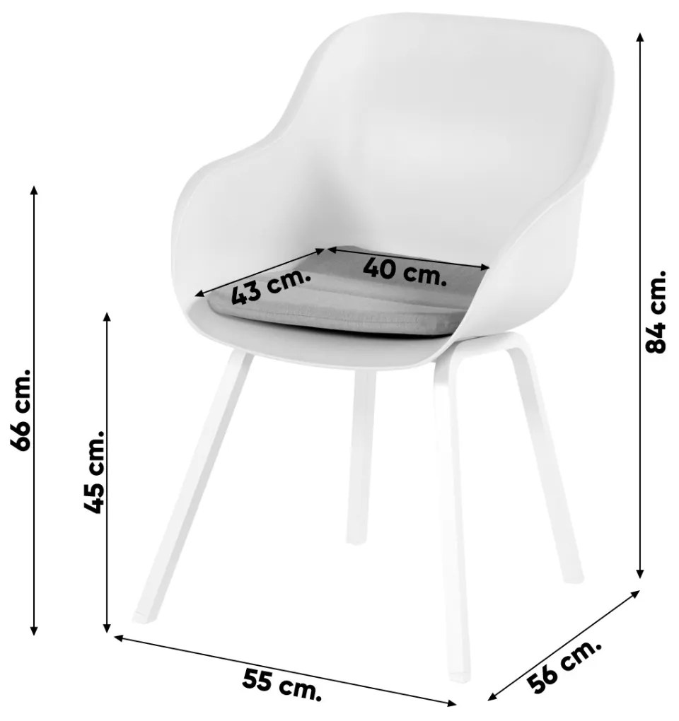 Hartman Le Soleil Element dining armstoel - Sage Green - Alu poot