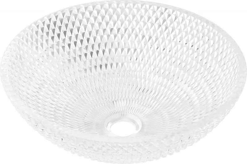 Mexen Olza glazen opbouwwaskom 42 x 42 cm, transparant - 24094200