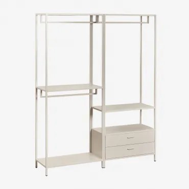 Janine 2-delige Open Modulaire Kledingkast Met Lades Tapioca Beige - Sklum