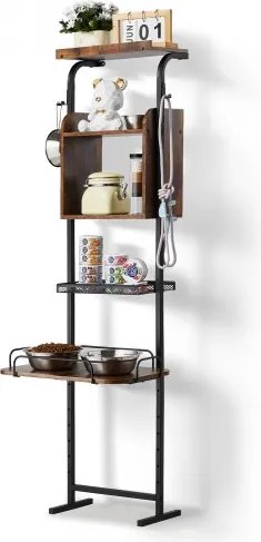 VEVOR voerstation 500 x 198 x 1450 mm, verhoogde hondenbakken, verhoogde standaard voor hondenbak, voerbak, hondenbakstandaard, bakhouder in hoogte verstelbaar, hondenstang voor grote, middelgrote en kleine honden