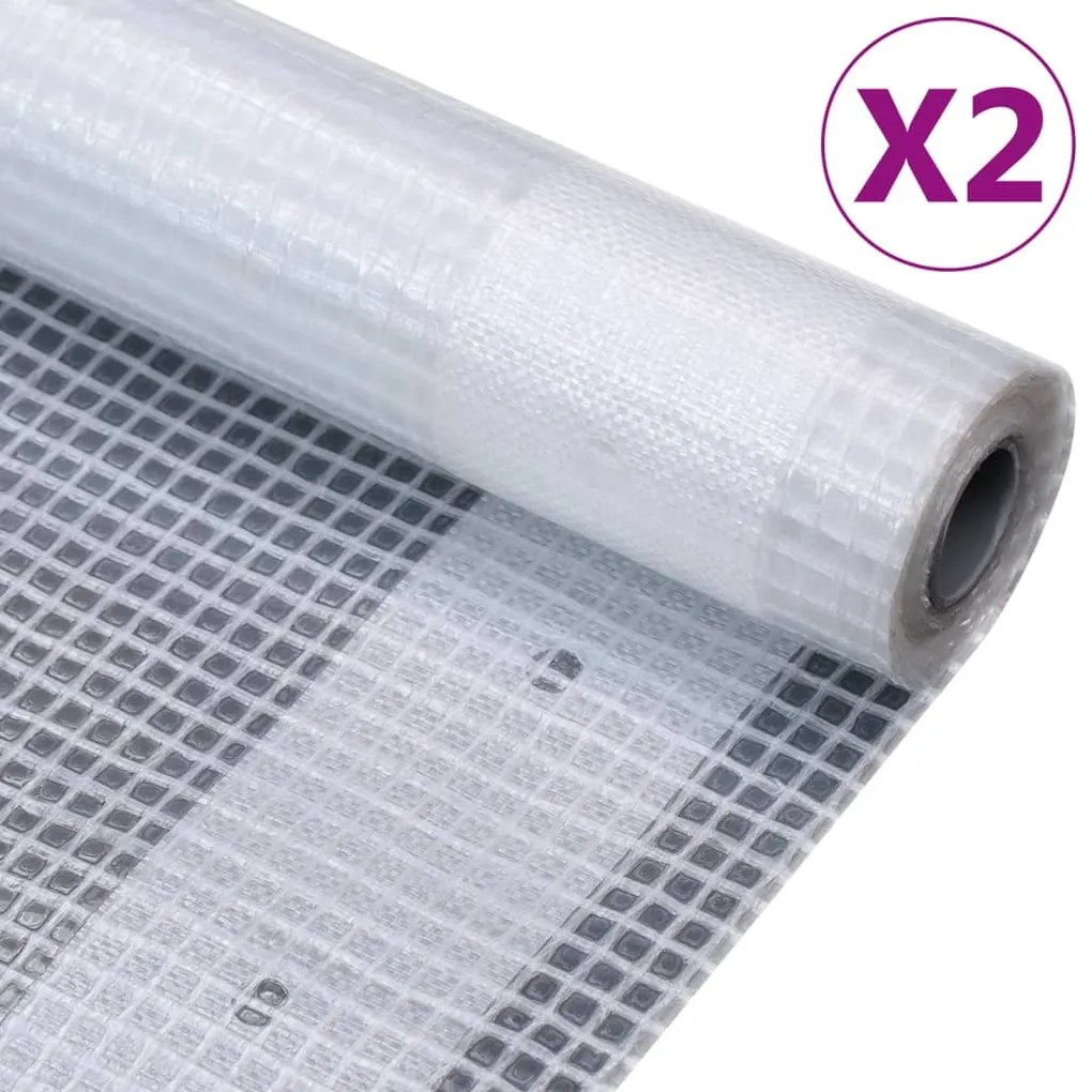 vidaXL Dekzeilen 2 st Leno 260 g/m² 2x15 m wit