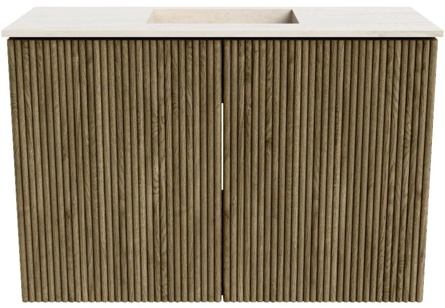 Mondiaz Joya DLux 60cm toiletmeubel dusk met wastafel faye midden zonder kraangat meli