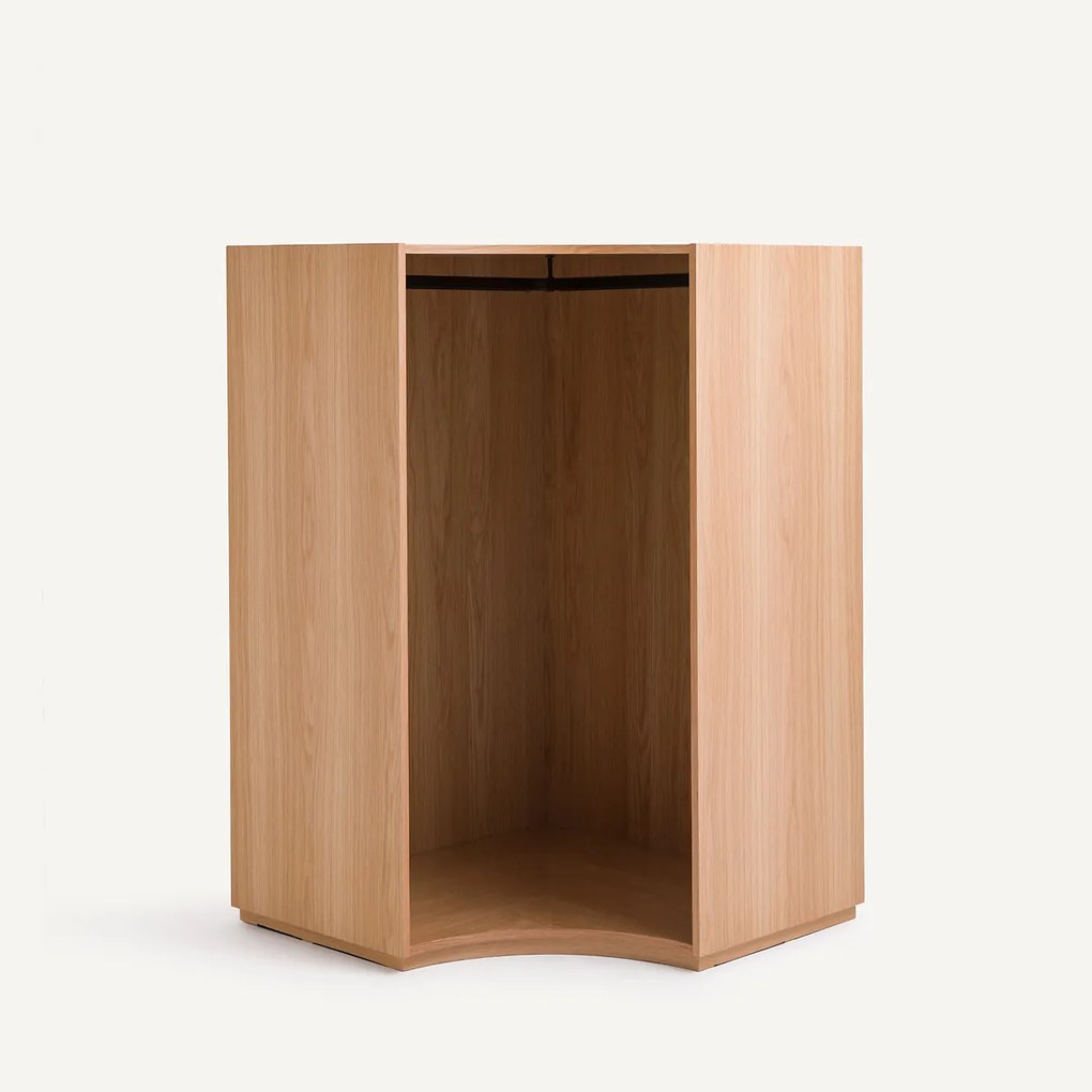 Hoekhangkast voor modulaire kast, eiken fineer, EVORIA