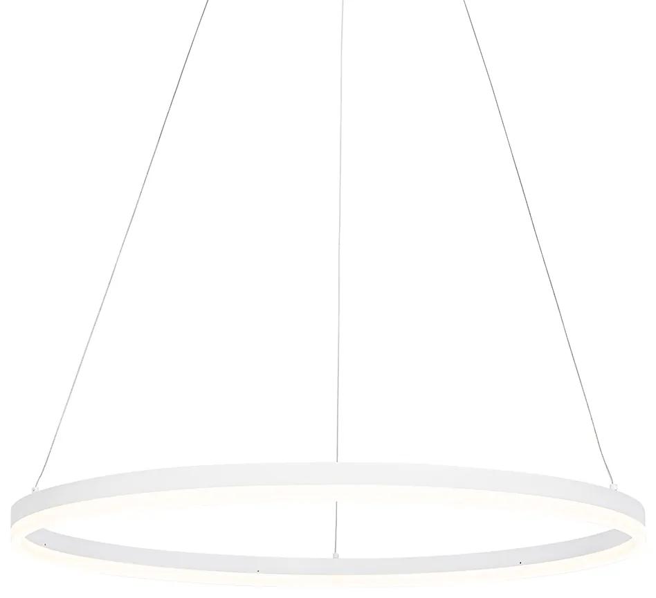 Design hanglamp wit 80 cm incl. LED 3-staps dimbaar - Anello Modern rond Binnenverlichting Lamp
