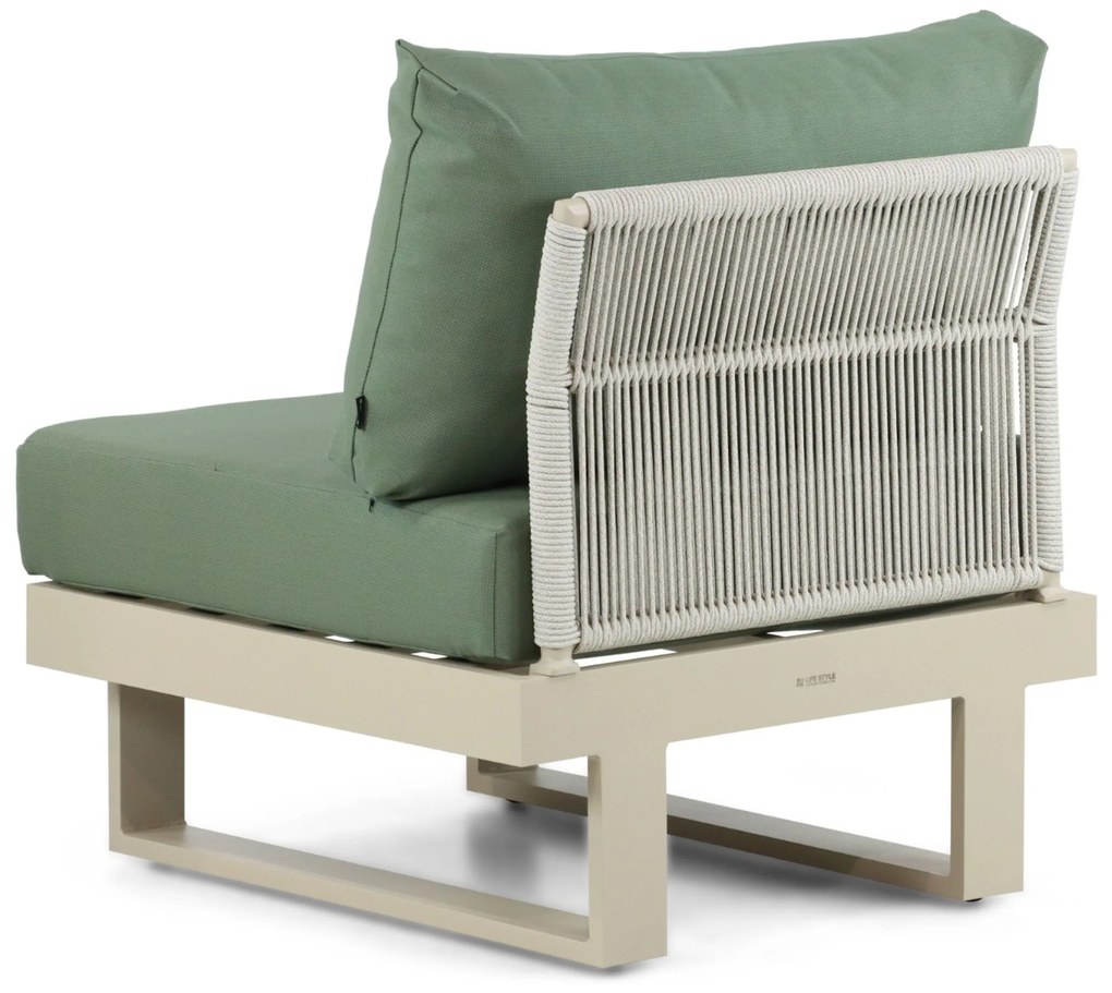 Hoek loungeset 6 personen Aluminium Taupe  Lifestyle Garden Furniture Lorenzo
