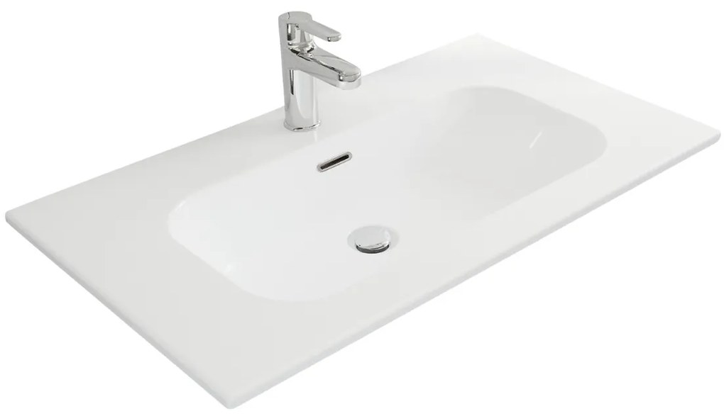 Saniclear Gera keramische wastafel 80cm met kraangat