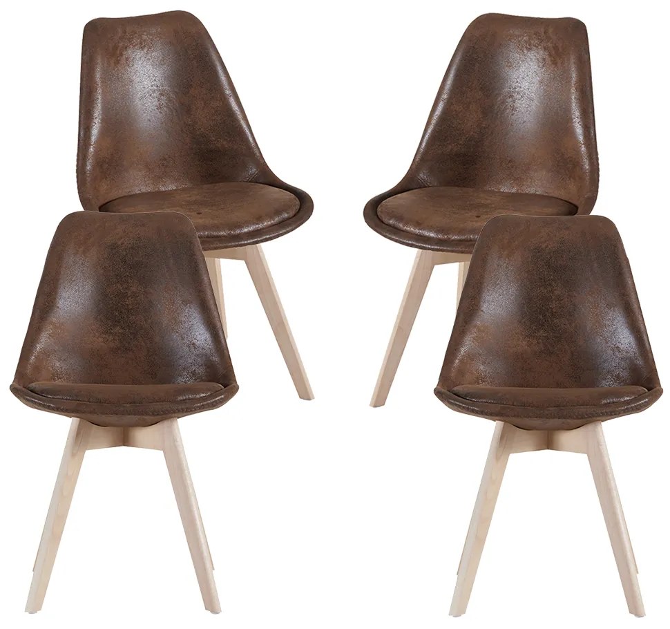 Pak 4 Synk Vintage Stoelen
